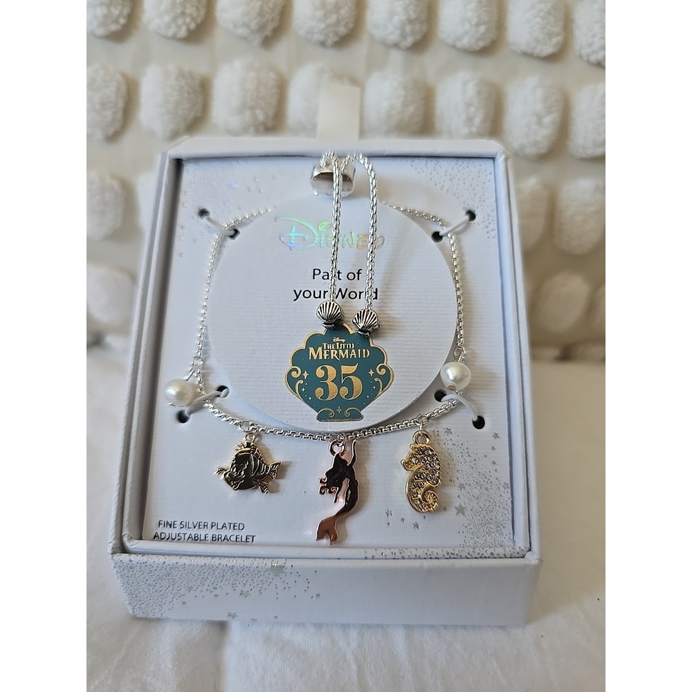Disney LA Rocks Fine Silver Plated Adjustable Bracelet "Part Of Your World"